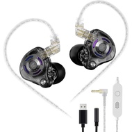 KZ Gale Wired Earbuds with Microphone, HiFi Deep Bass Comfort-Fit Ear Buds for Gaming, Super-Linear 