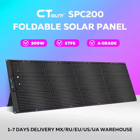 CTOLITY SPC200 200W 20.5V Foldable Solar Panel High Efficiency 23% A Grade ETFE IP68 Waterproof Sola