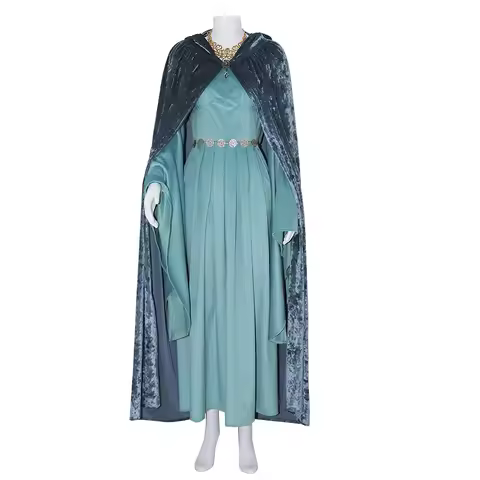 Lord of The Rings Fairy Princess Arwen Blue Dress Cosplay Costume Halloween Masquerade Carnival Part