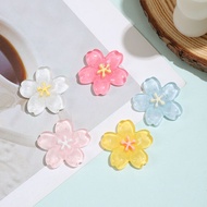 Ornaments 3D Decorative Stickers Small Model Ice Transparent Five-Petal Flower Resin Accessories diy