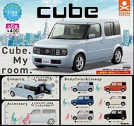 預購STASTO 1/64 PLUS 日產CUBE 迷你汽車模型玩具帶人偶