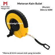 Meteran Kain 30m | Meteran Gulung Bulat 50 Meter | Alat Ukur Roll | Material Mart