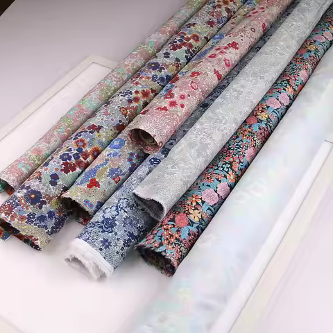 Dark Color Flowers Europe Cotton Fabric Printing Cotton Fabric for Sewing Kids Dress by Meter by the