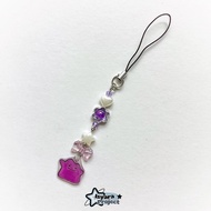 PHONE CHARM DITTO PURPLE BEADS KEYCHAIN PAPER SHRINK