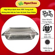 Set of 10 Shaped Plastic Boxes H55 for Sukem Cakes, Fruit Sponge Cake Box Size 18.5x13x5cm