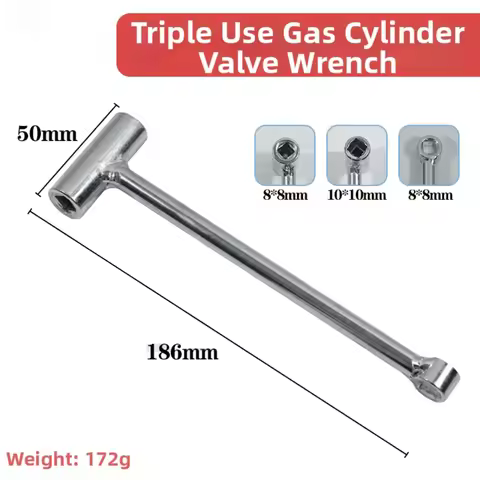 1pc Gas Cylinder Wrench For Propane Gas Bottle Valves T-Handle Cylinder Wrench Rust-Resistant & Comf