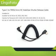 Type C to TRRS2.5mm Remote Control Stabilizer Shutter Release Spring Cable for DJI Ronin SC RSC2 RS2