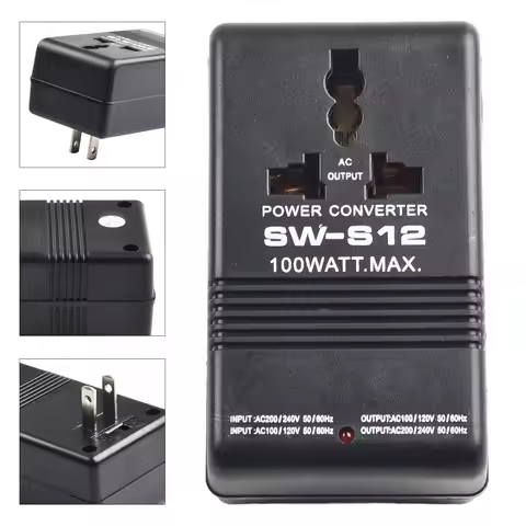 100W Step-Up/Step-Down Transformer, 110/120V To 220/240V, 70W/100W, 55Hz-60Hz Power Converter Travel