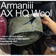 Armaniii AX HQ Wool - 1 YARD = 35 to 36 INCHES and FIXED WIDTH 59 INCHES Fabric for Suit Fabnation