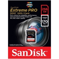 SanDisk Extreme Pro SD Card SDXC Speed R170MB/s 256GB (SDSDXXY_256G_GN4IN) ใส่ กล้อง กล้องถ่ายรูป กล้องถ่ายภาพ กล้องคอมแพค กล้องDSLR SONY Panasonic Fuji Cannon Casio Nikon