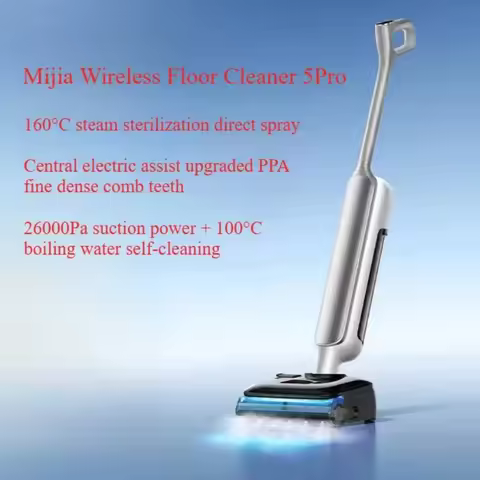 26000Pa MIJIA Wireless Mopping Machine 5Pro Steam Disinfection Mopping Active antibacterial foam (op