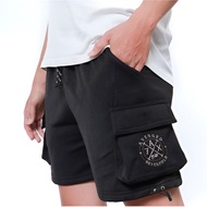 AVENGED LOGO A7X Cargo Shorts Cool Black Pants Two Pockets