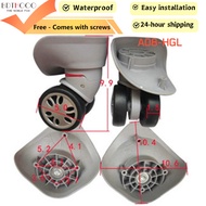 A08-HGL Silent Replacement Luggage Wheels - Heavy Duty Rubber Trolley Roller with Shock Absorption, 