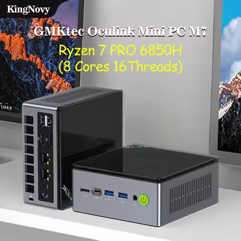 GMKtec M7 Mini PC AMD Ryzen 7 6850H 8C/16T, 2×USB4 2×DDR5 2×2.5G LAN, Windows 11 Pro, OCuLink Port, 