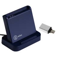 aibo AB25 直立式ATM晶片讀卡機 手機支架 附Type-C轉接頭  墨藍色  1個  ICCARD-AB25-B