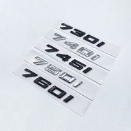 New Font Numbers Letters 730i 740i 745i 750i 760i Top ABS Emblem for BMW 7 Series Car Trunk Nameplat