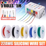 5 Rolls/boxed Silicone Wire DIY Boxed Extra Soft and High Temperature Resistant Silicone Wire 16AWG-