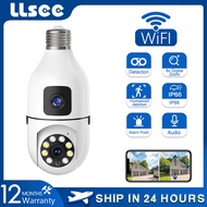 LLSEE / กล้องวงจรปิด WiFi วงจรไฟกล้องหลอดไฟ 8 × Optical Zoom / Wifi PTZ กล้อง IP กล้องวงจรปิด AI ตรวจจับการติดตามอัตโนมัติใช้งานง่าย APP: YILOT