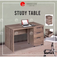 MU107 [Delivery Within 3-7 Working Days Meggie Study Table / Study Desk with Mobile Pedestal Cabinet (L100cm)