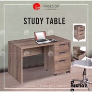 MU107 [Delivery Within 3-7 Working Days Meggie Study Table / Study Desk with Mobile Pedestal Cabinet