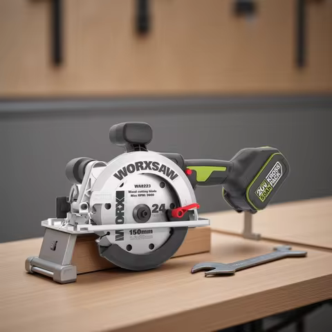 WORX WU535X WU535 Cordless Circular Saw Brushless Motor 140mm/150mm 45 /90 Degree Wood Cutting Power