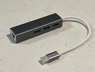 全新usb-C Hub ： 3 usb ports with LAN