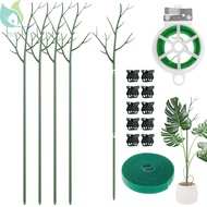 5 Pack Plant Support Stakes 39.37 Inch Twig Plant Sticks with Orchid Clips Twist Ties and Plant Strap Detachable Plant Stakes Plastic Twig Plant Support Stakes SHOPQJC6796