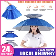 Fishing Umbrella Anti-UV Double layer Umbrella Hat Outdoor Travel Sunscreen And Rainproof Fishing We