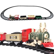Children Christmas Train Track Toy Electric Light Music Track Train Toy Set