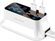 Multiple USB Charger 8-Port Desktop Charging Station Hub 40W with Quick Charge 3.0 USB Port, Type C 