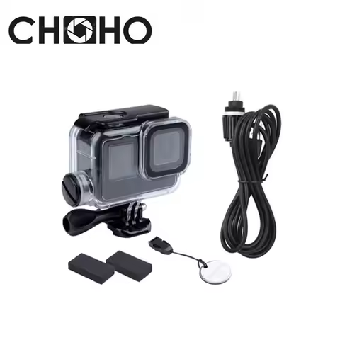 For Gopro 9 10 11 12 13 Accessories Waterproof Case Housing Diving 30M motorcycle Charging cable Pro