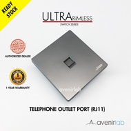 reTouch Ultra Rimless Telephone RJ11 Port Outlet Frameless Switch Socket [GRAY]