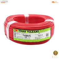 สายไฟ YAZAKI รุ่น 60227 IEC2THW(f)1x1.5 Sq.mm. ขนาด 100 ม. สีแดง  [[[ [[[ [[[ สินค้าโปรโมชั่น ]]] ]]] ]]]