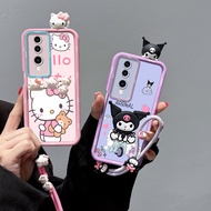 For Honor 70 5G Casing Luxury Silicone Shockproof Hand Rope For Honor70 5G FNE-NX9 Phone Case 3D Ste