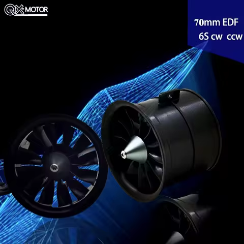 QX-Motor 70mm 12-Blade Ducted Fan EDF Jet Engine Kit with 6S Brushless Motor 100A ESC Suitable for 2
