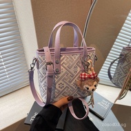 Sg Seller Zhuangjin Intangible Cultural Heritage2025Handheld Small Bag for Women, Bucket Style, Nati