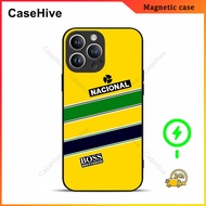 Ayrton Senna Helmet F1 Phone Case for iPhone 17 Pro Max / iPhone 16 Pro Max / 15 Pro Max / 13 / Sams