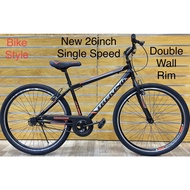 Ready Stock / Basikal Dewasa 26 Inci / Bicycle Single Speed Double Wall Rim / Mountain Bike/ Basikal MTB/ Basikal Remaja