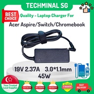 Techminal - Replacement Power Adapter 19v 2.37a 3.0x1.1 45W