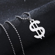 New US dollar necklace, US dollar symbol pendant, hip-hop necklace