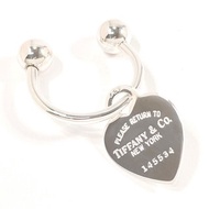 【日本直運 中古美品】蒂芙尼 TIFFANY&Co. 愛心吊牌 鑰匙圈 Return to Tiffany 925 銀