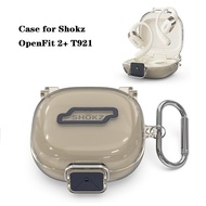 Security Lock Case for Shokz OpenFit 2+ T921,Anti-Scratch Shockproof Clear TPU Protective Case for S