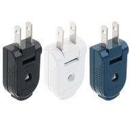 Rotatable 2 Prong Extension Cord Replacement Plug 125V 15A Male Power Plug Electric Plug Lamp Plug E