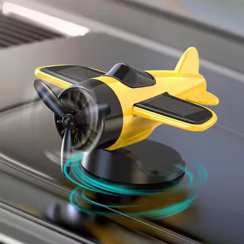 Rotating Solar Airplane Car Decor - 360 ° Auto Spin Dashboard Ornament, Interior Decoration