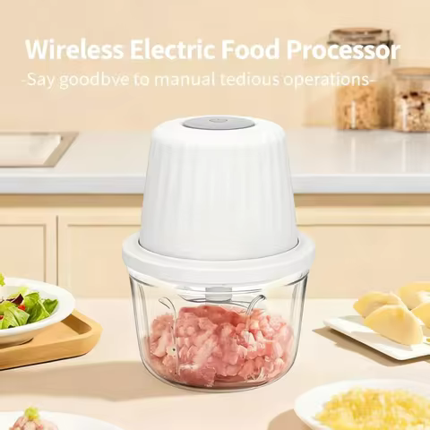 400ML Electric Food Chopper ，6 Blades Garlic Grinder Mini Vegetable Chopper，USB Portable Veggie Chop