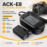 ACK-E8 AC Power Supply Adapter DR-E8 DC Coupler LP-E8 Imitation Battery for Kamera Canon 550D 650D X