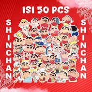 STICKER PACK CRAYON SHINCHAN CUTE AESTHETIC 50 PCS - DIE CUT STICKER PREMIUM WATERPROOF - CUTE SHINC