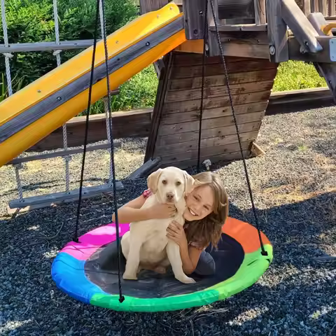 Flying Saucer Tree Swing，Furniture，Swing Set，Swinging Chair，Hanging Chair，Oxford Cloth And Steel Mat