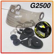 Xdot G2500 / G2002 Full Face Helmet Visor Tinted &amp; Side Cover Set / Rachet