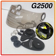 Xdot G2500 / G2002 Full Face Helmet Visor Tinted & Side Cover Set / Rachet